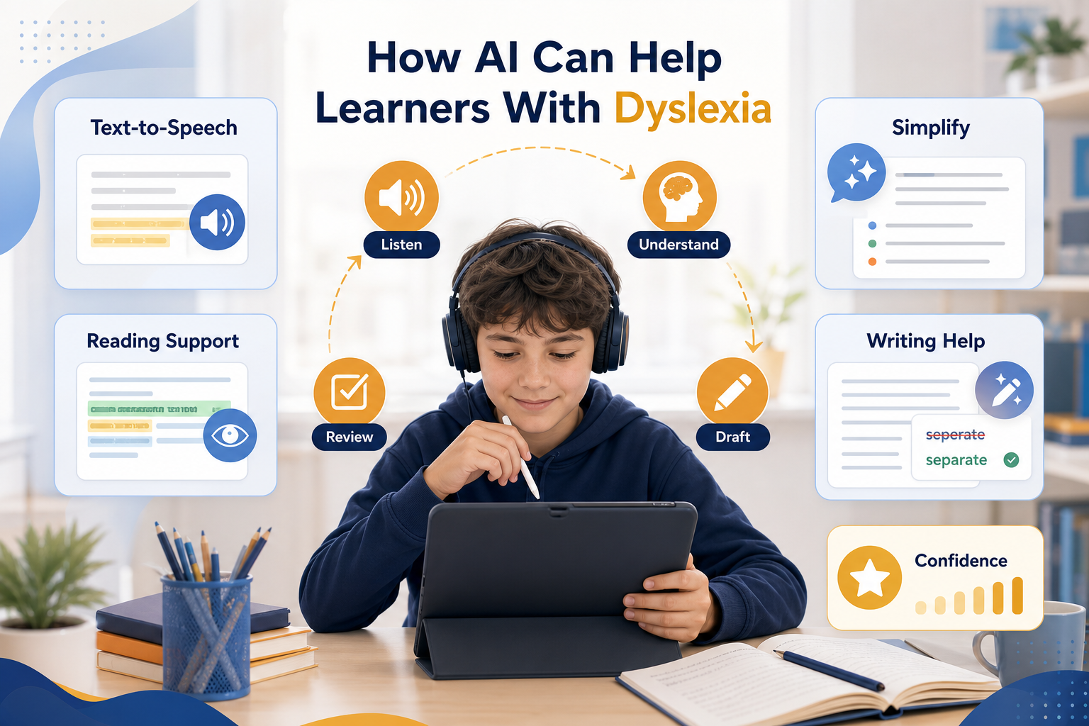 How AI Can Help Learners With Dyslexia infographic